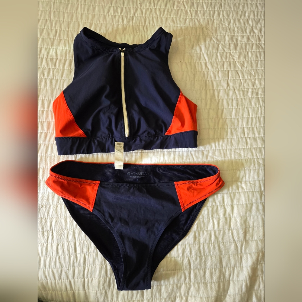 Blue and red Atleta swimsuit
